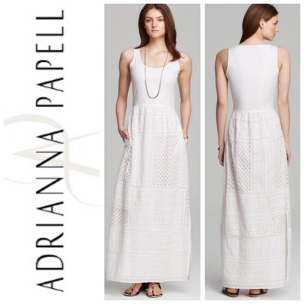 Adrianna Papell Lace Maxi Dress Sz 6 (J25)